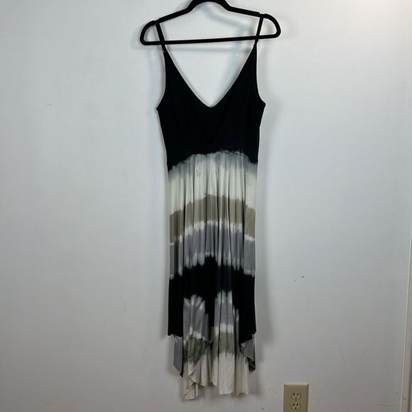 Ocean Drive Asymmetrical Fairy Tie Dye Low Back Spaghettietti Strap Dress Large - Picture 2 of 13